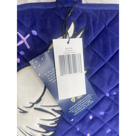 Vera Bradley Harry Potter Velvet Tote Bag NEW Forbidden Forest Purple Large Bag - Picture 4 of 15